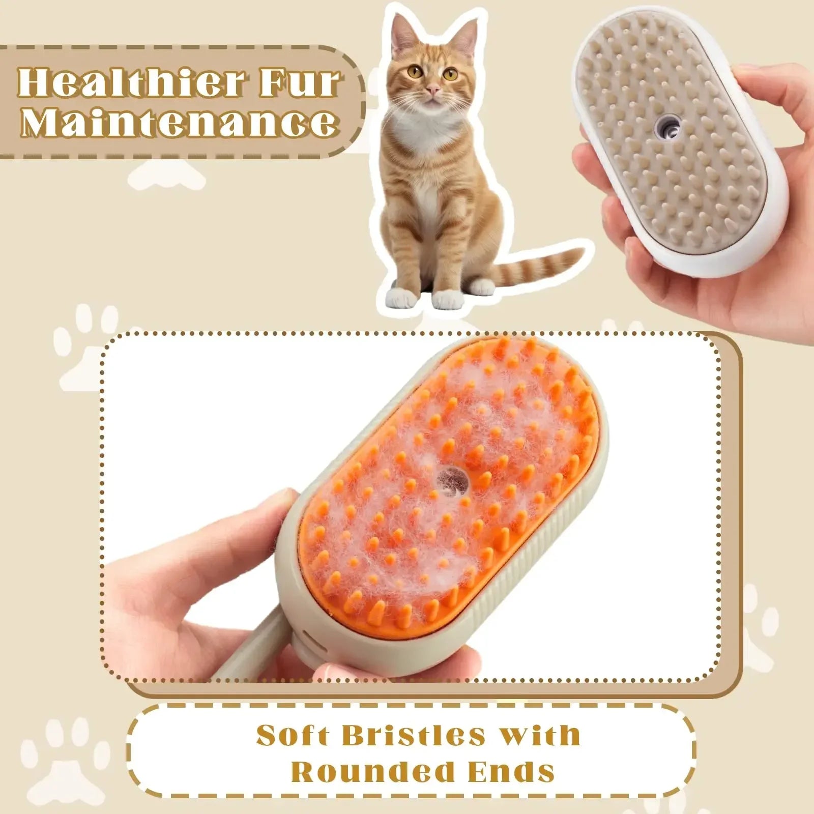 Cat Dog Pet Escova a Fapor